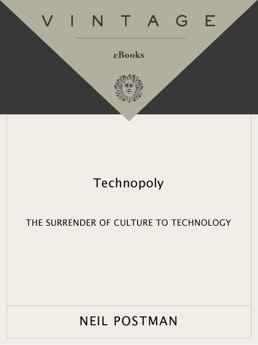 Technopoly: The Surrender of Culture to Technology ebook cover