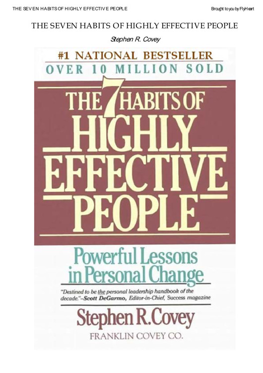The 7 Habits of Highly Effective People ebook cover