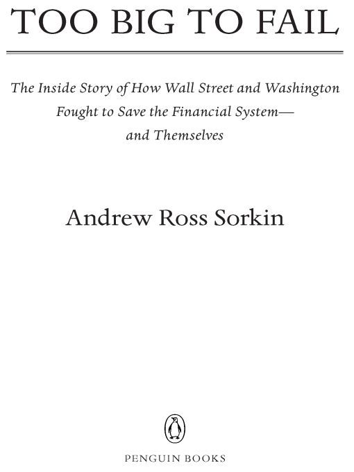 Too Big to Fail: The Inside Story of How Wall Street and Washington Fought to Save the Financial System—and Themselves ebook cover